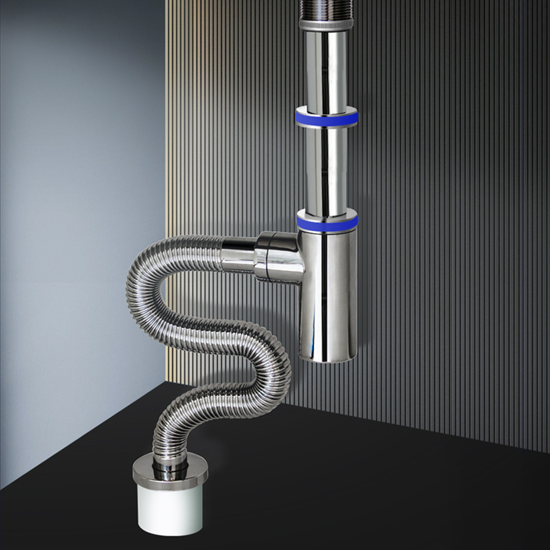 台盆洗脸盆排水管防臭卫生间下水配件洗手盆面盆墙排地脸盆配用件