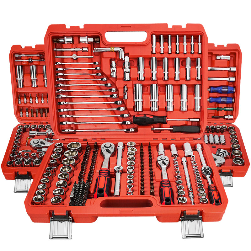 德力西棘轮扳手工具套装修车汽车维修汽修万能快速组合套装