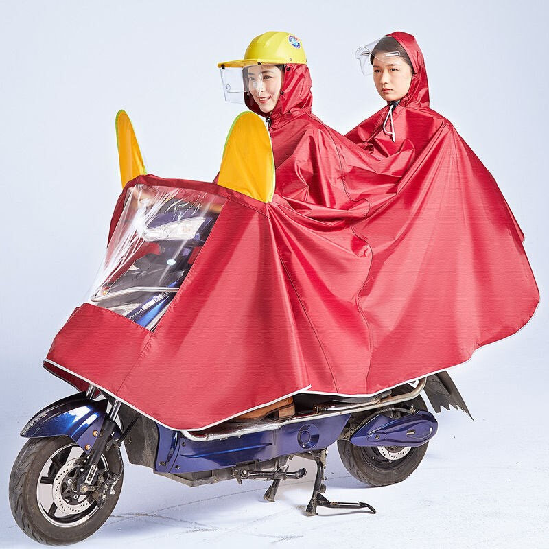 下雨天防雨防雨帽帽子头盔雨衣电动车摩托电瓶车加大雨披
