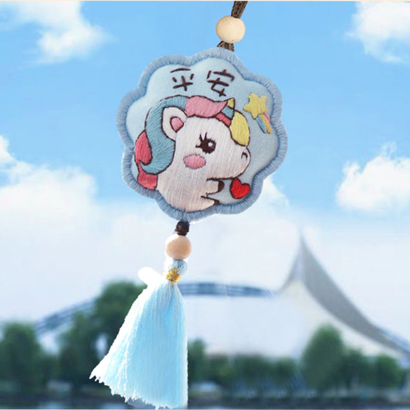 手工刺绣平安福挂件diy自制生日礼物女生送男友闺蜜情侣圣诞礼品