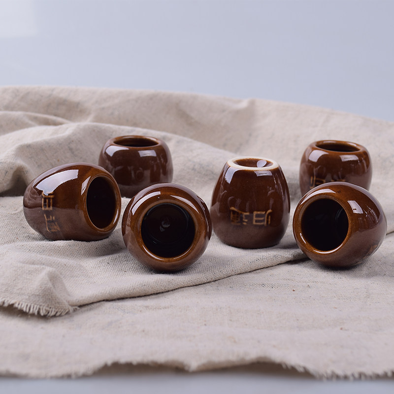 额头头部火罐专用陶瓷中医罐子脖子拔罐迷你拔罐器器械