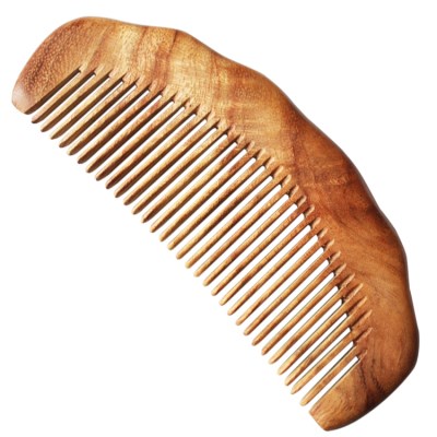 梳子新品天然实木木香樟木半月复古无柄半圆梳子