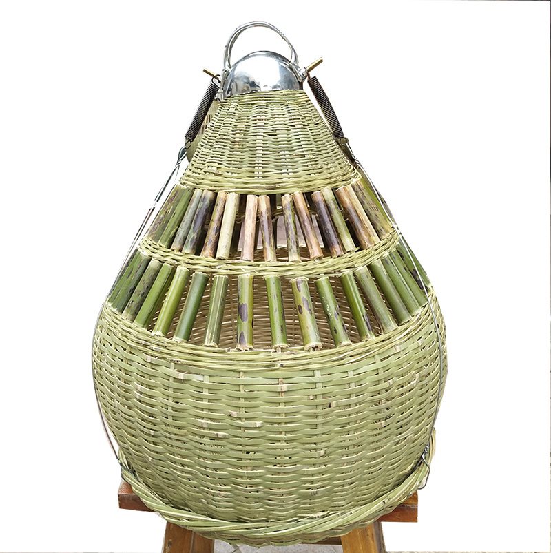 竹编鸡笼中号手工竹鸡笼子上山笼鸡媒笼精品鸟笼
