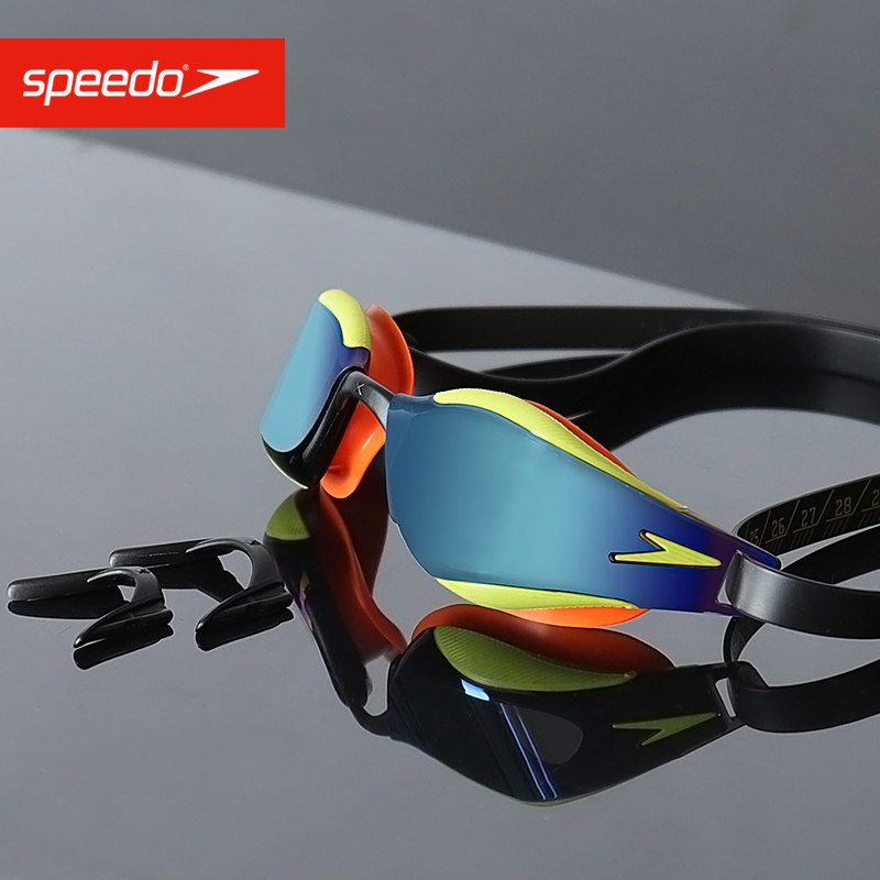 鲨鱼皮speedo儿童青少年专业竞赛泳镜高清防水防雾泳镜