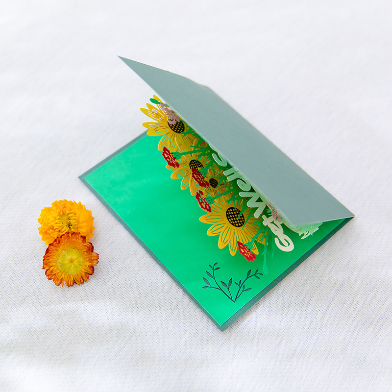 恭吉创意纸雕3d立体贺卡探病问候慰问getwellsoon贺卡