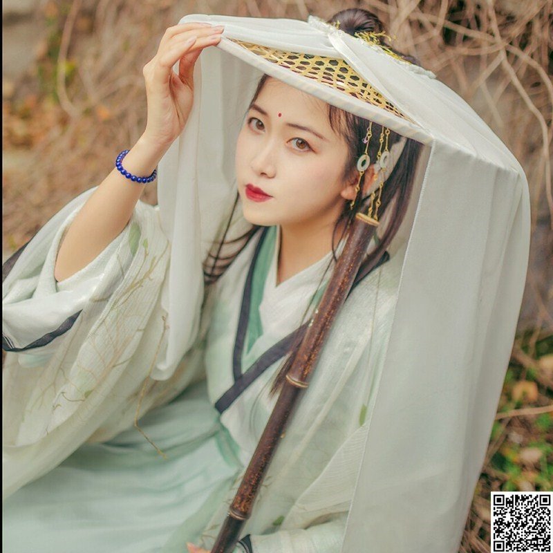 帽子头纱斗笠面纱侠女摄影道具古风武侠遮容竹编