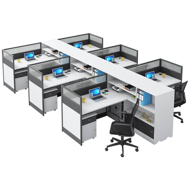 办公桌办公职员屏风简约现代双人工位桌子办公室组合