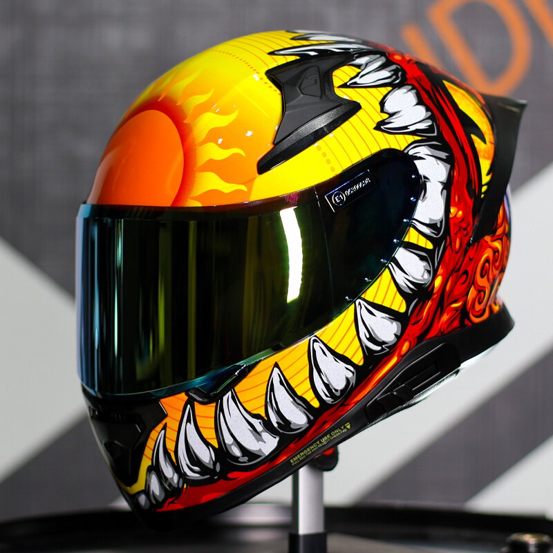 高档ava艾维维爱骑士摩托车机车醒狮头盔四季摩托车头盔