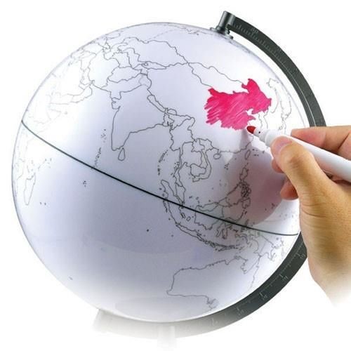 幼儿园地球仪旋转学生用地地形图空白手工立体工艺品