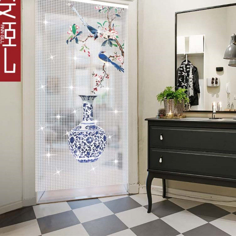 水晶画帘珠帘客厅隔断中式门帘玄关珠帘