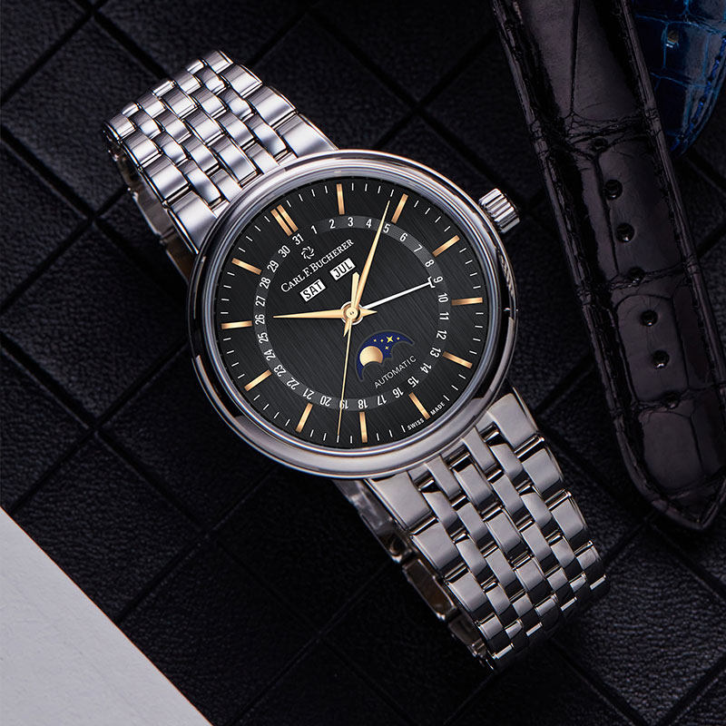 宝齐莱官方正品爱德爱德玛玛尔系列月相自动自动机瑞士腕表