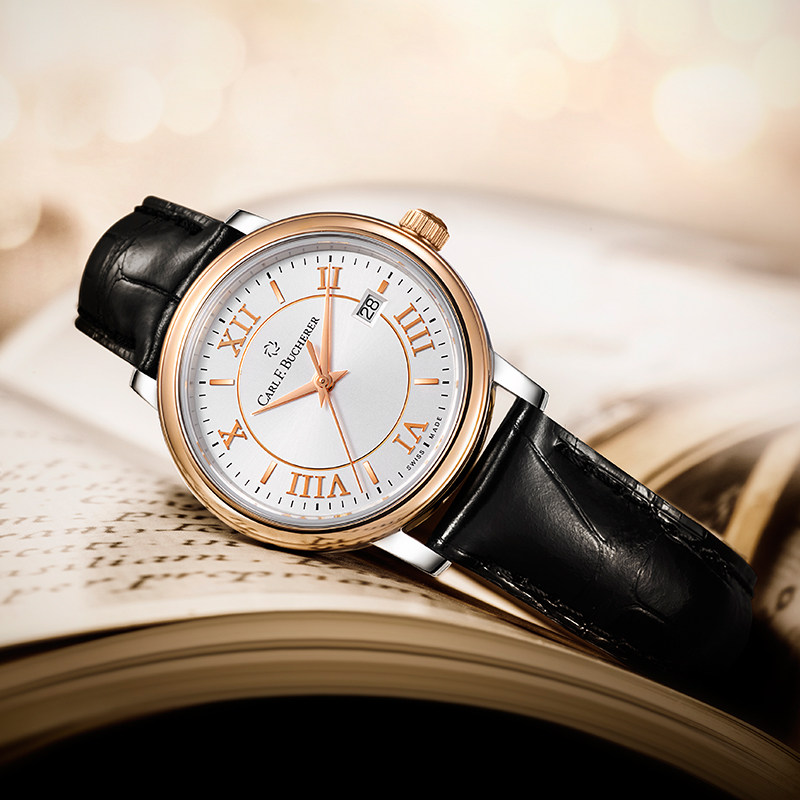 宝齐莱官方正品爱德爱德玛玛尔系列鳄鱼皮皮皮带瑞士腕表