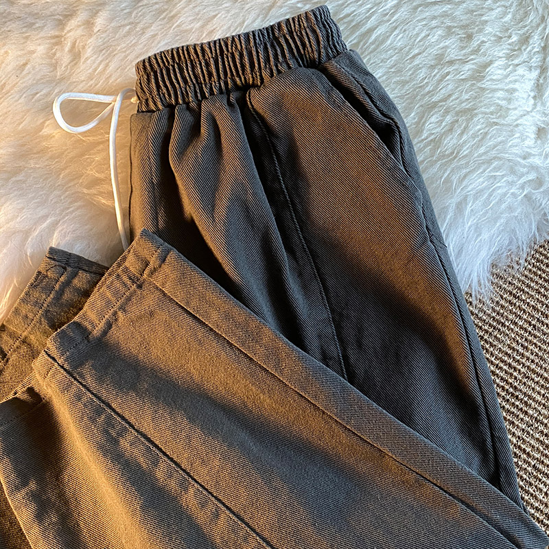 ins潮牌复古百搭阔腿工装裤子男女潮流宽松高腰直筒休闲情侣长裤