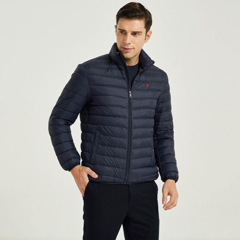 polo休闲外套鸭绒白鸭绒短款sport羽绒服男士立领羽绒服