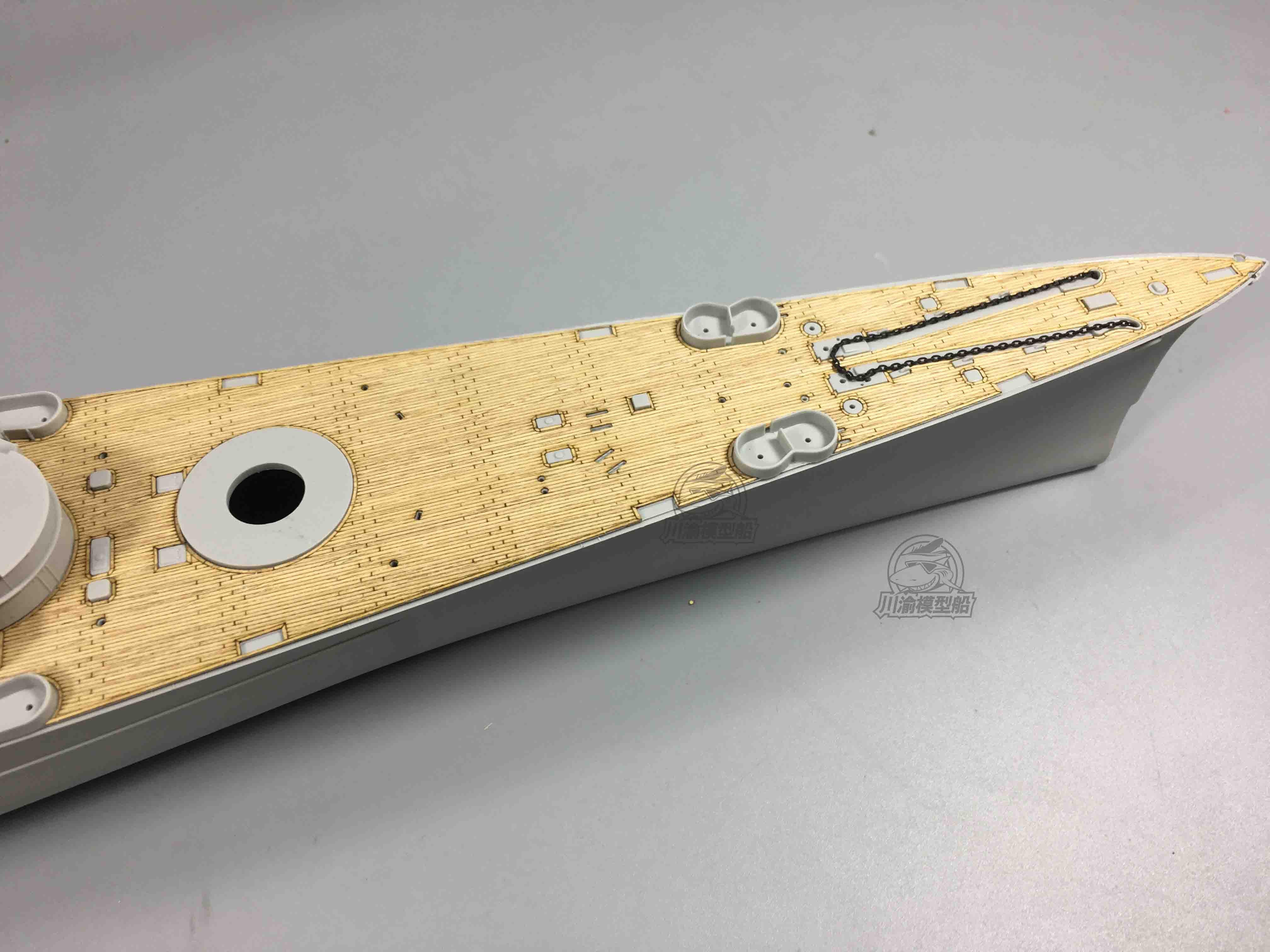 无道模型川渝小号手阿拉斯加号甲板旧化锚链蚀刻舰艇