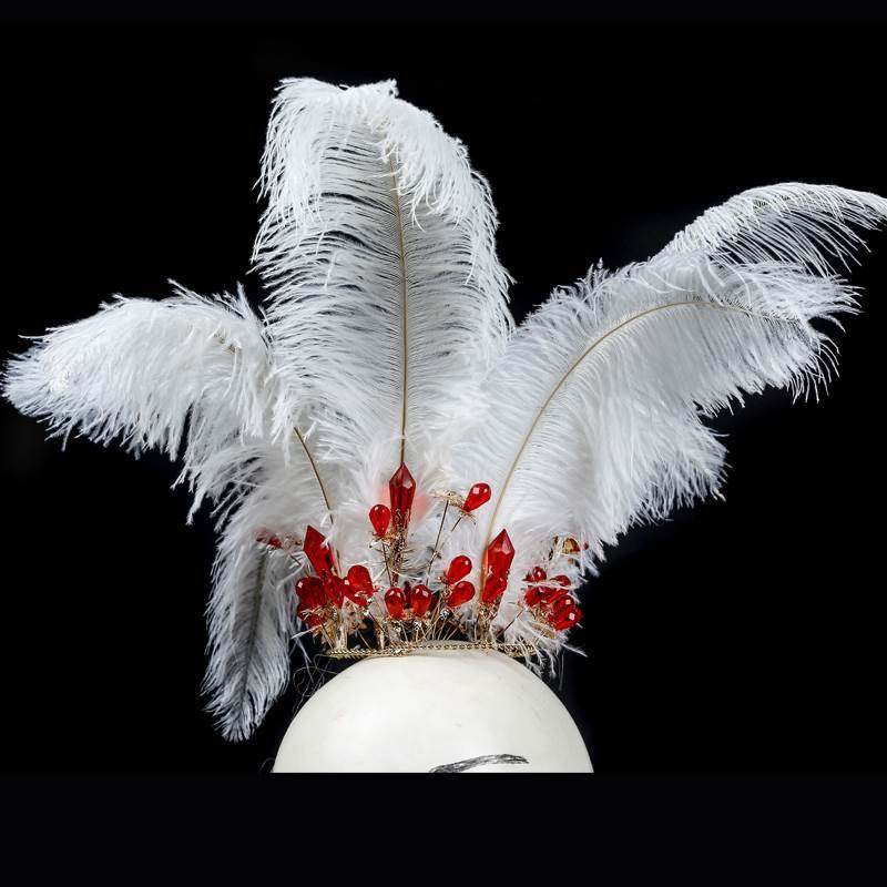 o维密走秀翅膀具羽毛头饰商演活动夸张头饰影楼道摄影羽毛头饰道