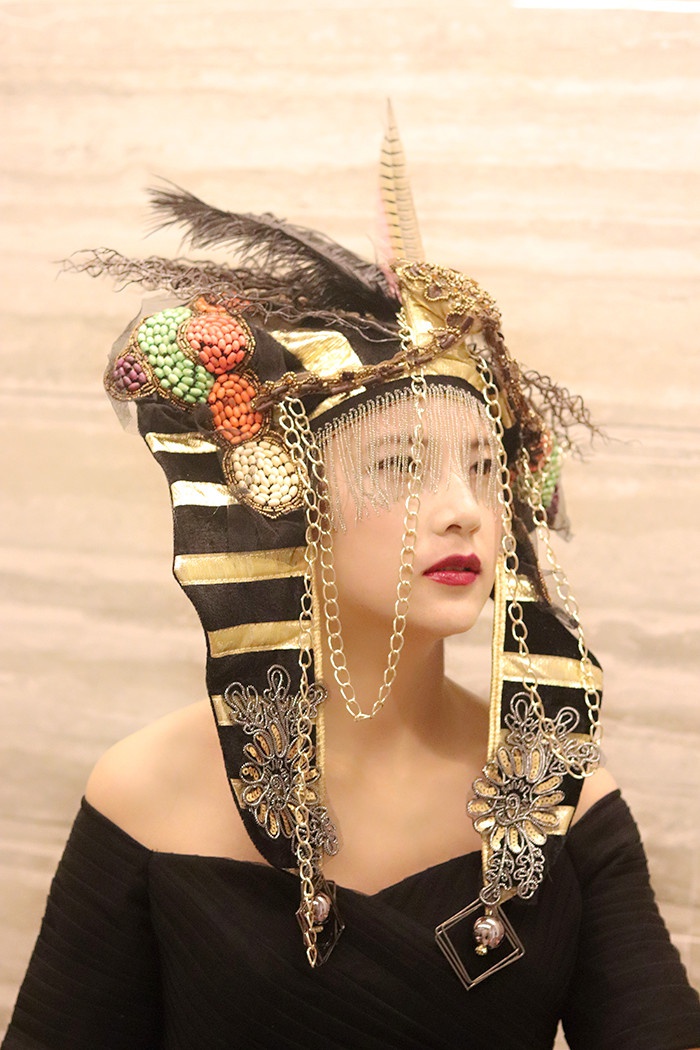 头饰印第安羽毛埃及法老帽子酋长万圣节道具夸张头饰