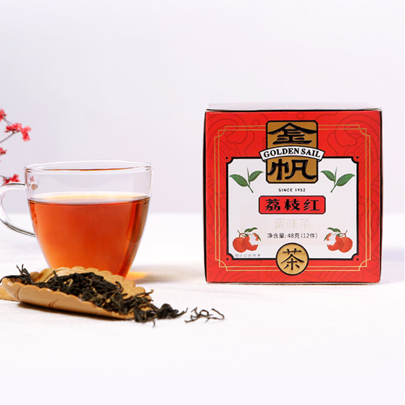 金帆牌茶叶荔枝红茶特级云南滇红茶包荔枝味冷泡果茶养胃茶荔枝红