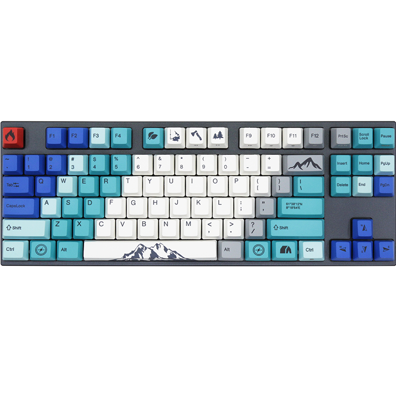 varmilo阿米米洛山巅主题va108樱桃浅粉台式笔记本电脑键盘