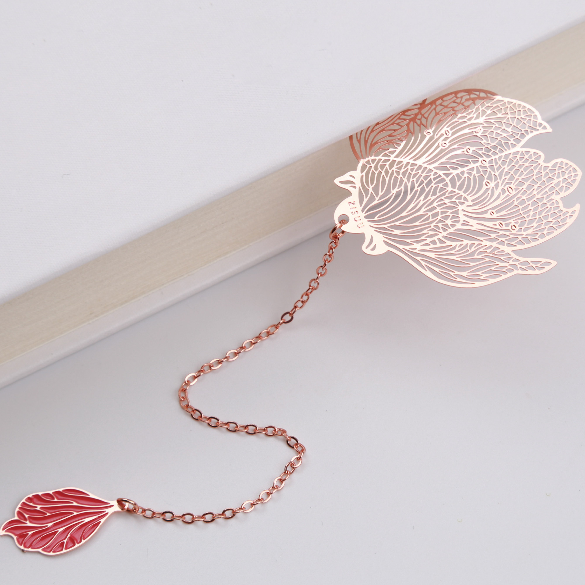 海棠金属铜质植物花卉脉络精致气质艺术书签书签