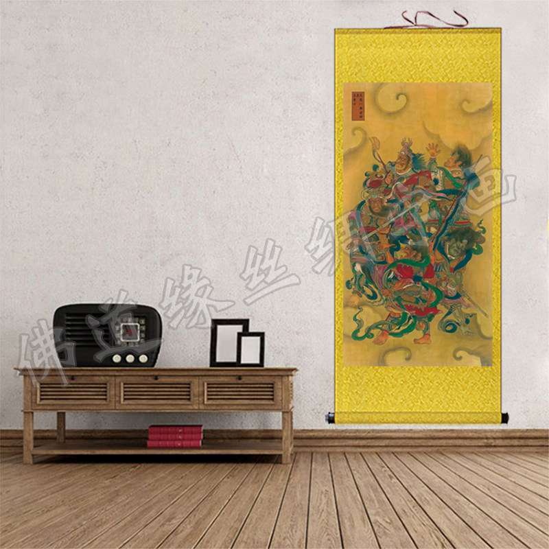 天龙八部诸神画像挂画佛教仙家寺庙供奉神像水陆国画