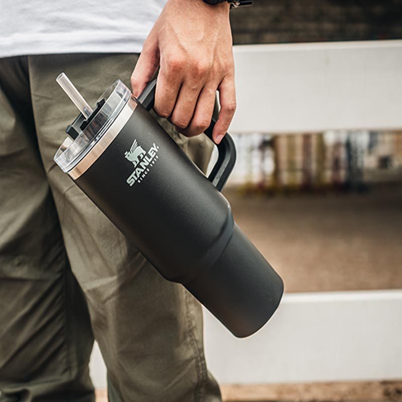 stanley吸管杯子不锈钢孕妇保温水杯办公室咖啡奶茶吸管杯