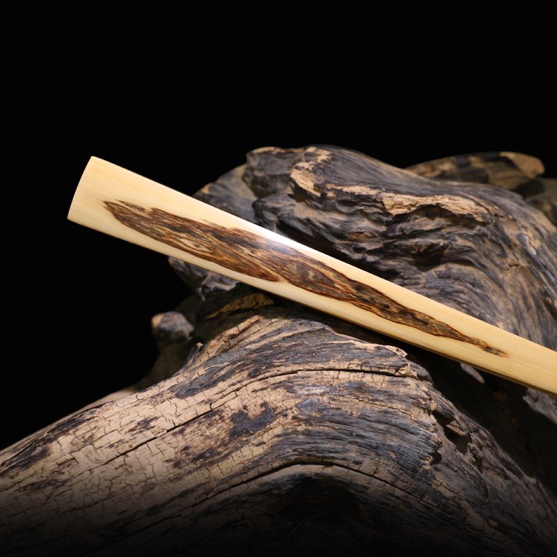 8寸18方原皮黑凤凤眼水滴折扇苏工花斑竹扇骨扇子