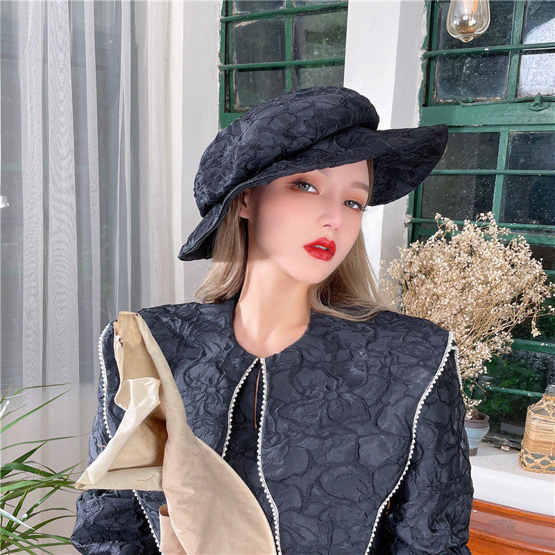 设计设计师师大双层贝雷帽creampp原创春秋优雅洋装帽子