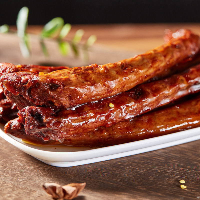 劲爆烤脖香辣糖醋鸭味整根手撕鸡脖子肉类卤味鸡肉零食