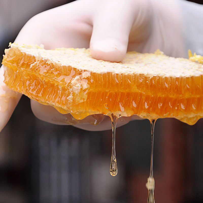 🐝嚼着吃的纯蜂蜜蜂巢蜜天然真蜂蜜块非野生土取农家老巢蜜盒装🐝