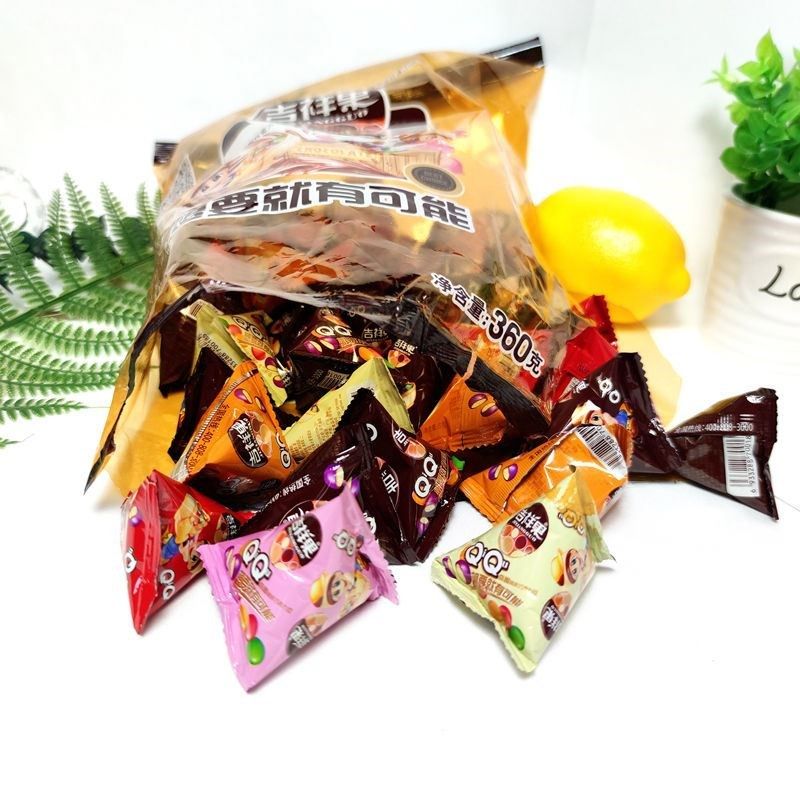 巧克力奇趣脆皮360g制品酥心豆小豆儿儿童零食巧克力制品