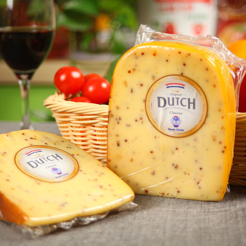 荷兰进口雷萨辣椒高达芝士奶酪goudacheese三角芝士新