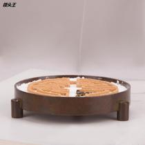 Pure copper Sulaborers three-foot stove slapped with incense and seal incense stove Home Ring incense Incense Stove Sandalwood Stove Imitation Ancient Red Copper Color Increase