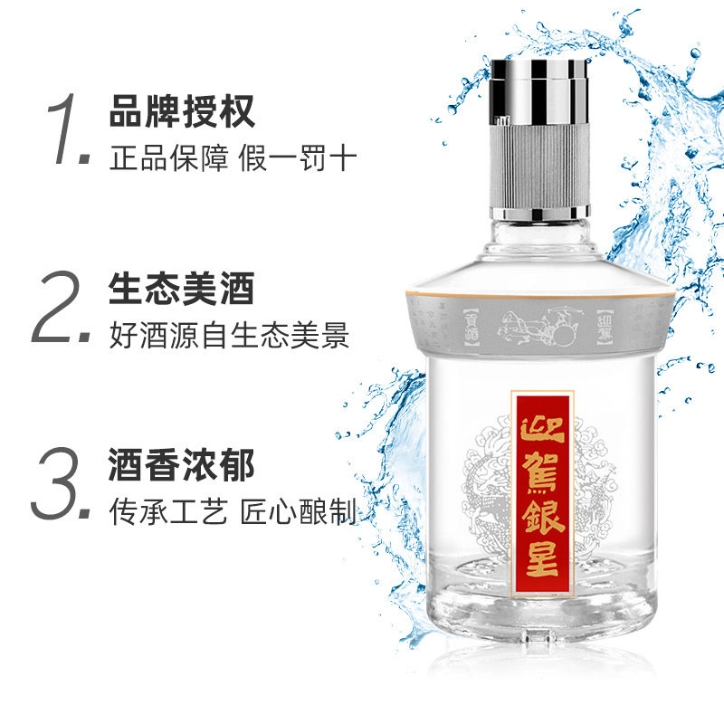 礼盒迎驾贡酒银星浓香香型白酒42度450ml2瓶国产白酒