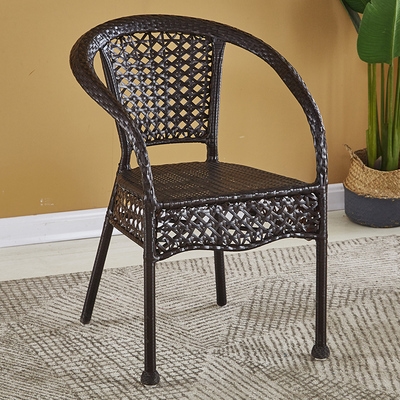 阳台小藤椅小型腾椅单个高靠背椅子单人老人椅家用休闲藤编织滕椅