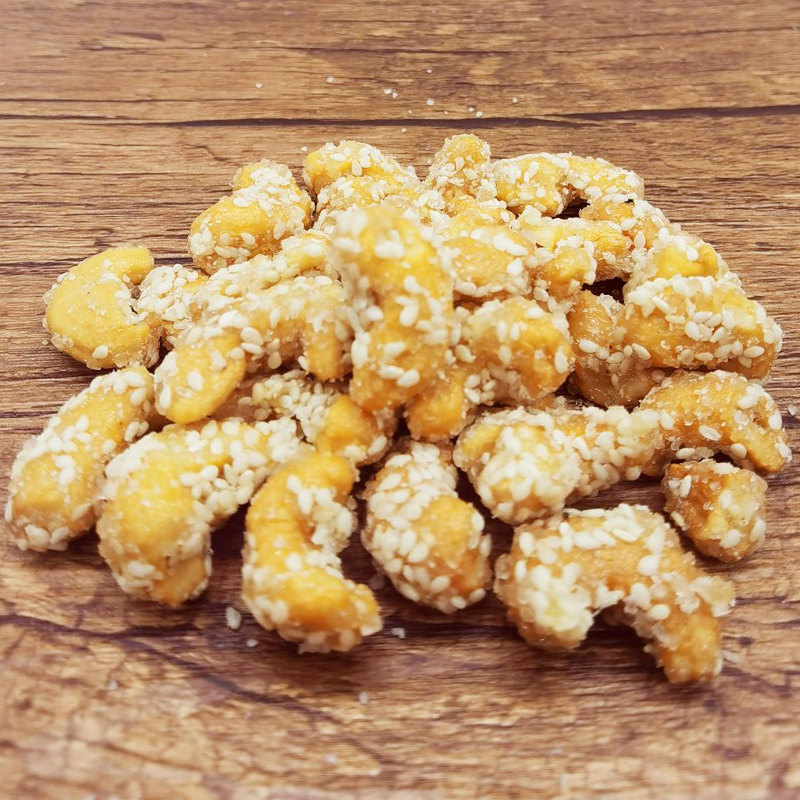 麦桔芝麻腰果258g袋装新鲜现做休闲零食坚果腰果