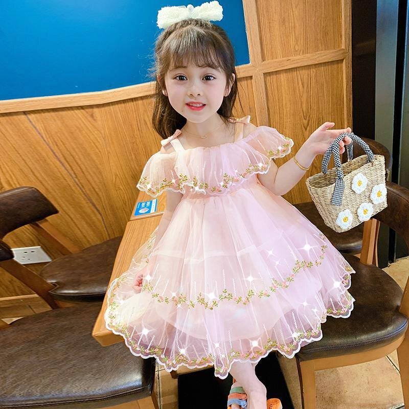 小女孩公主宝宝裙子夏装新款女童网红超仙儿童连衣裙