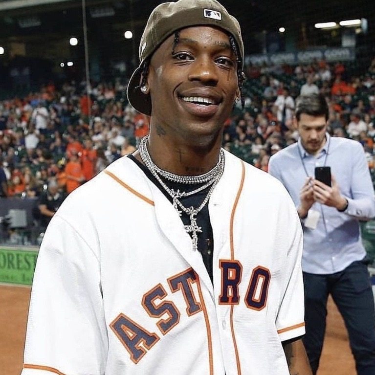 哈人五金店欧美嘻哈cactusjack字母锆石吊坠项链travisscott