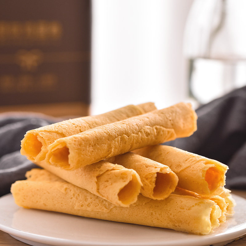 金语原味鸡蛋蛋卷礼盒320g办公室解馋休闲零食蛋卷饼干