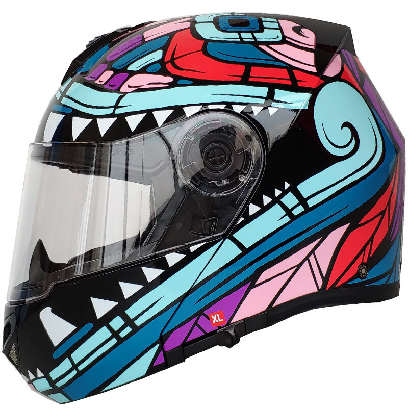 德国坦克tankedracing摩托车头盔防雾揭面盔双镜片蓝牙耳机摩托车头盔