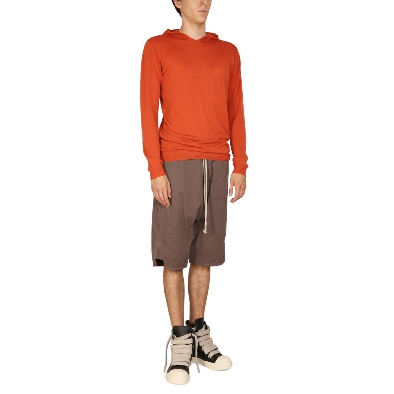 rickowens新款男裤束腰宽松直筒休闲裤短裤五分休闲裤