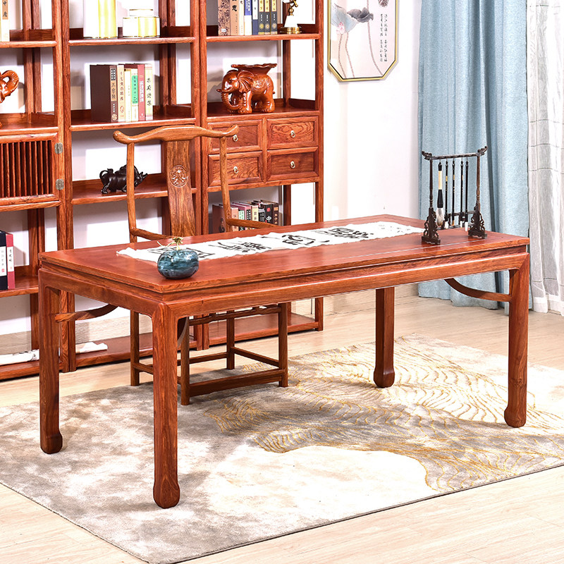 红木家具花梨刺猬紫檀书画桌明式画案家用中式书房书桌