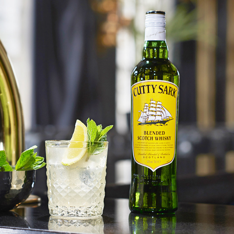 顺风威士忌绿皮书同款苏格兰调酒可乐cuttysark英国进口威士忌