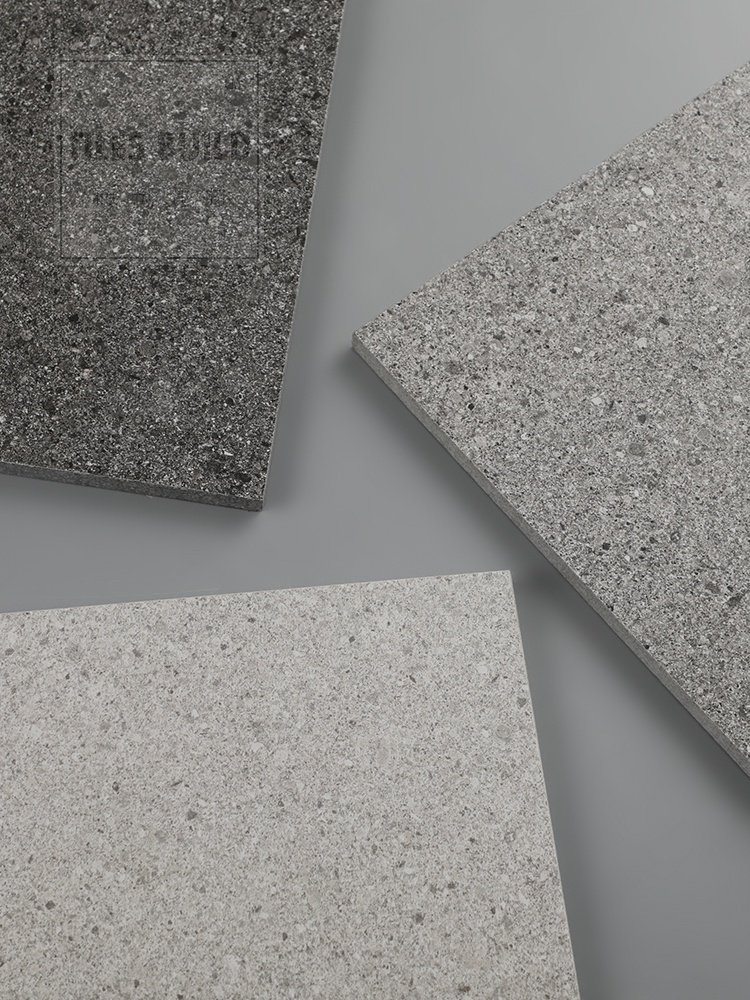 简约现代素灰磨砂砂石通体民宿餐厅服装店工程通体砖