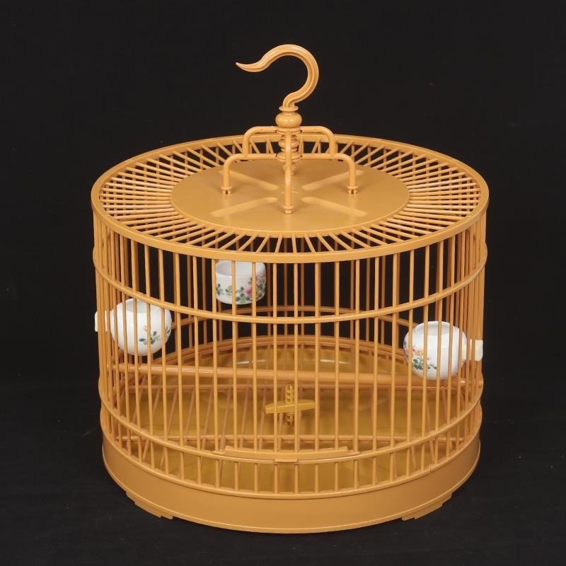 新款特价64条颠颏绣眼塑料鸟笼双底玉鸟洗澡鸟笼