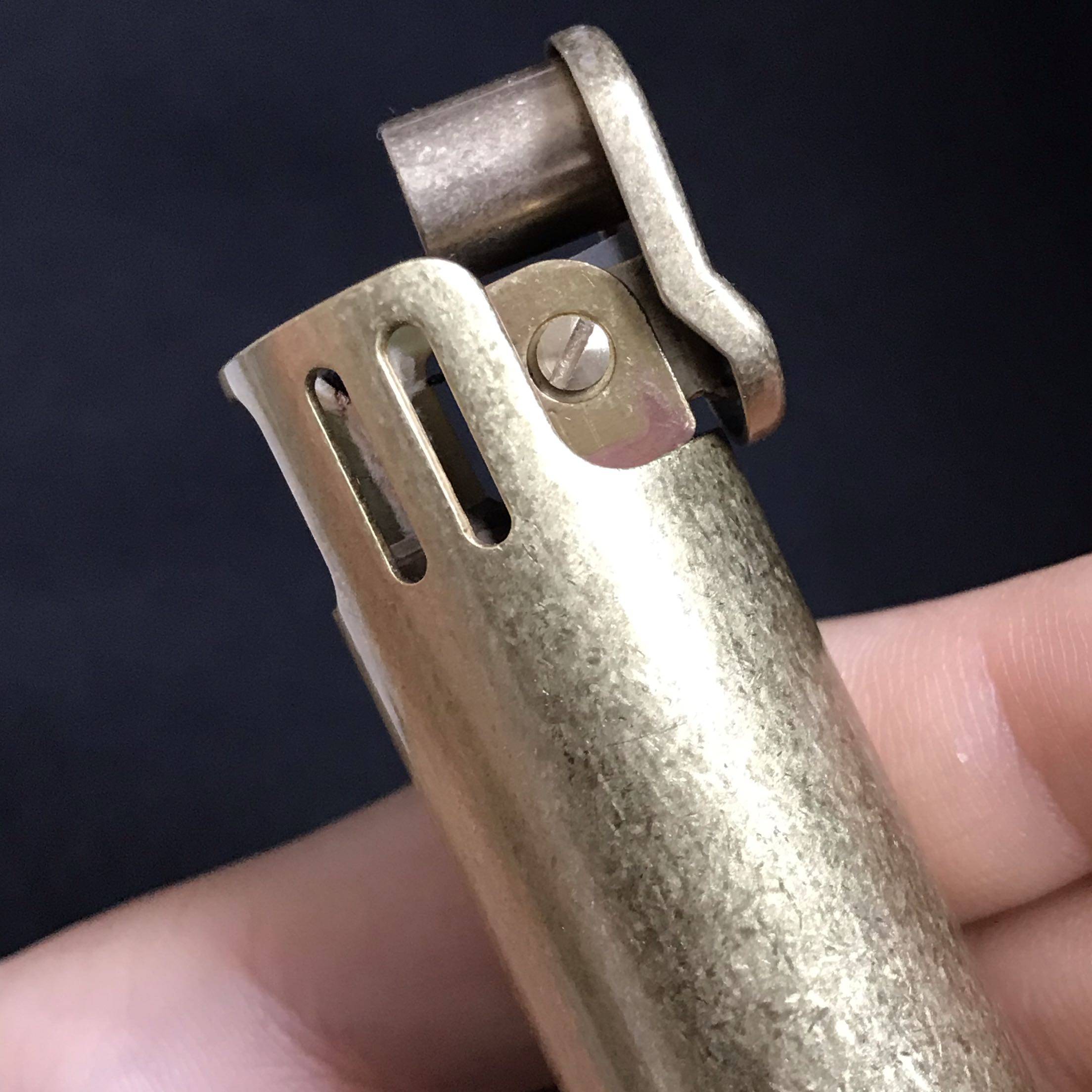 正品百诺纯铜便携古董煤油打火机圆柱老式复古煤油打火机