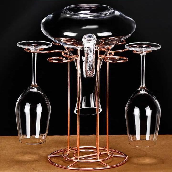 新红酒杯架子高脚杯醒萄酒架x葡酒器家用倒挂酒瓶架现代酒杯架欧