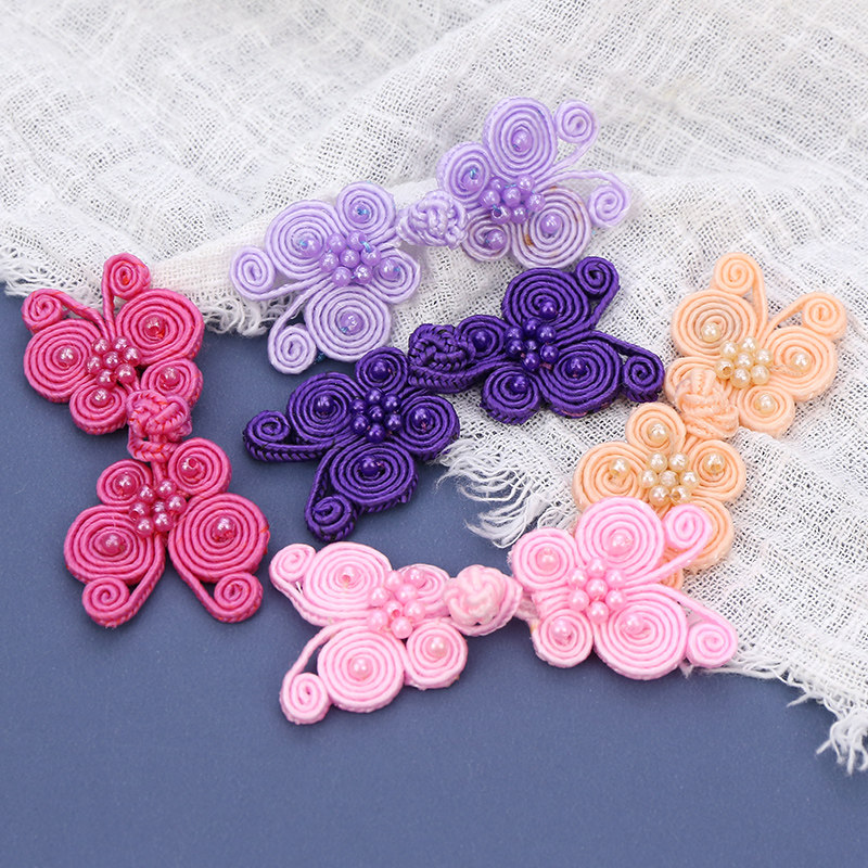 六轮蝴蝶中式手工旗袍盘扣扣子古典女装上衣纽扣