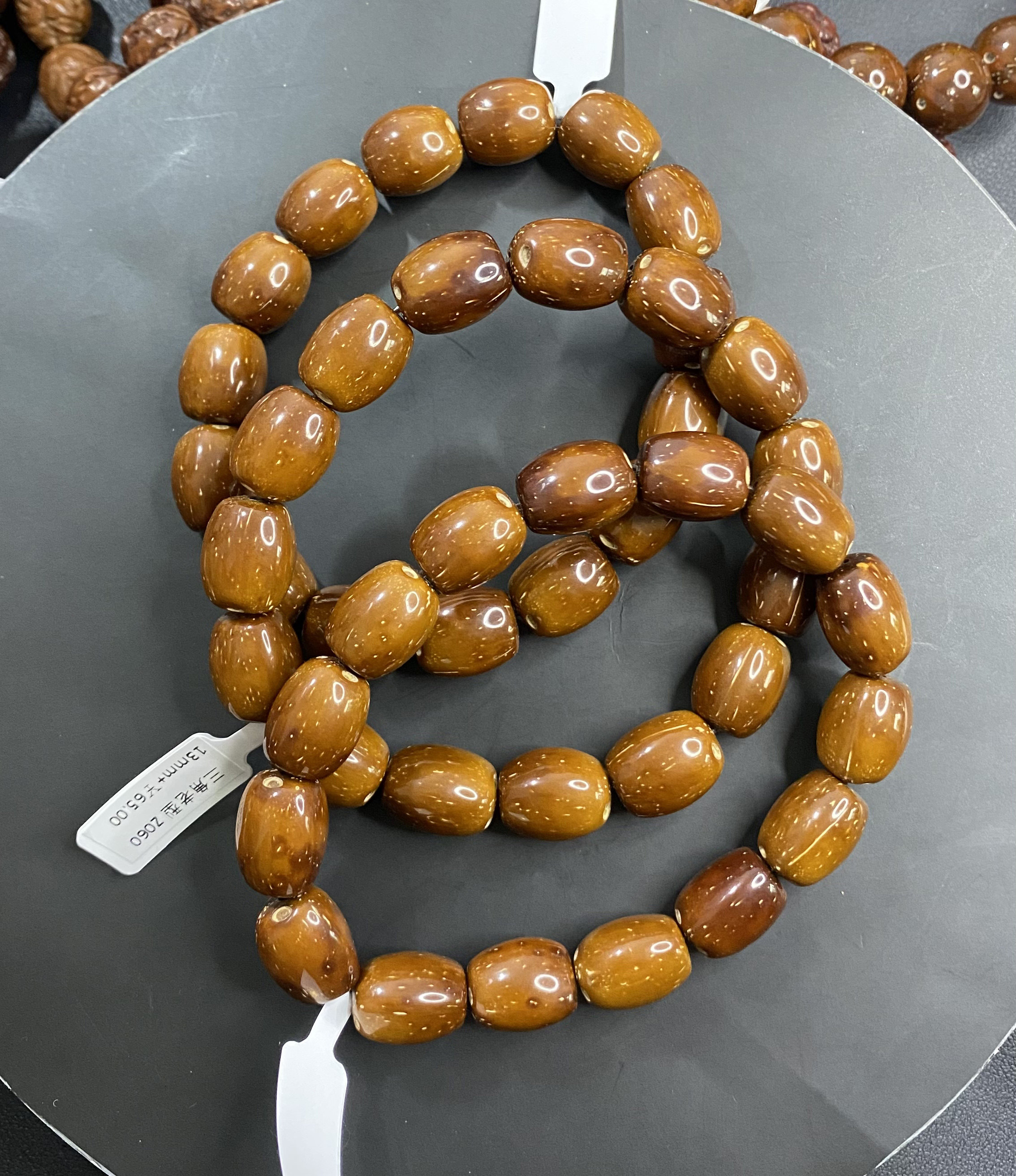 招财紫金金鼠圆光菩提籽手串男女桶珠单圈文玩手链