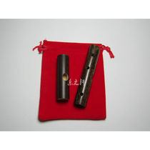 Mouth Flute Folk Musical Instrument Professional Five-Hole Flute Pocket Small Short Flute Can Imitate Forest Birds Purple Bamboo Set Flute Cloth Bag